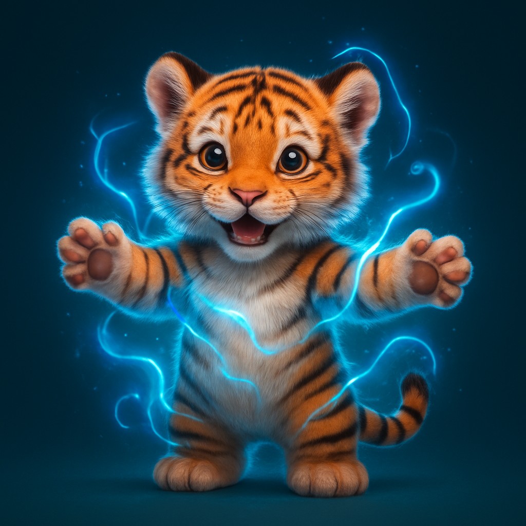 a777bd-এ লগইন করার পরে একটি মিষ্টি কার্টুন বাঘবাচ্চা জাদুকরী আলো ছড়িয়ে দেয়